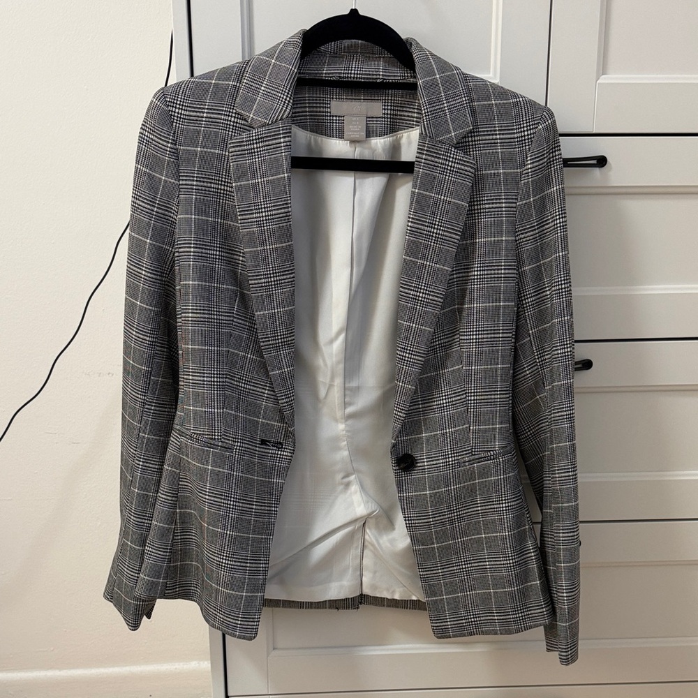 H&M Gray Plaid Women’s Blazer